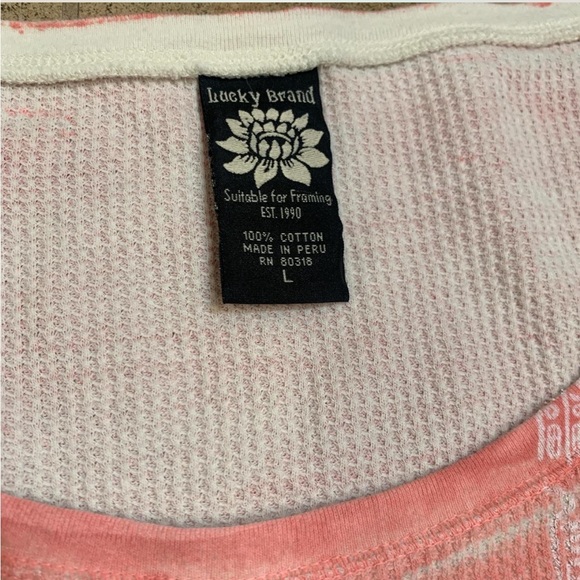 Y2K Lucky Brand Asian inspired long sleeve thermal top 🌸💮🪷 - Picture 3 of 4